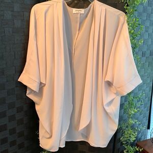 Zenana Size Large cream/blush wrap/kimono